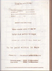 Please Pay Within 14 Days