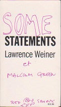 Some Statements Lawrence Weiner
