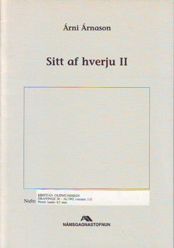 Árni Árnason  Sitt Af Hverju II