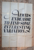 Always Endeavour to Find Some Interesting Variation poster 1977