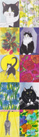Postcard series - Cats & Flowers 1