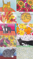 Postcard series - Cats & Flowers 2