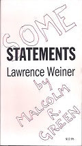 Lawrence Weiner Some Statements