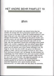 Het Andre Behr Pamflet 19  Johannes Ullmaier  Ähm